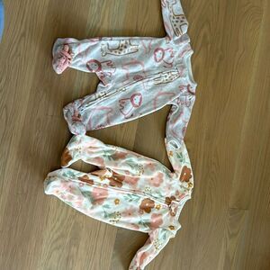 NWOT carters microfleece pajama footie NB